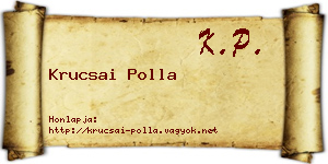 Krucsai Polla névjegykártya